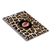 Luipaardprint Rode Lippen XOXO Notitieboek (Rechterzijde)