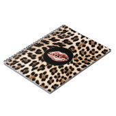 Luipaardprint Rode Lippen XOXO Notitieboek (Linkerzijde)