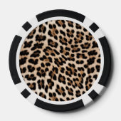 Luipaardprint Rode Lippen XOXO Poker Chips (Achterkant)