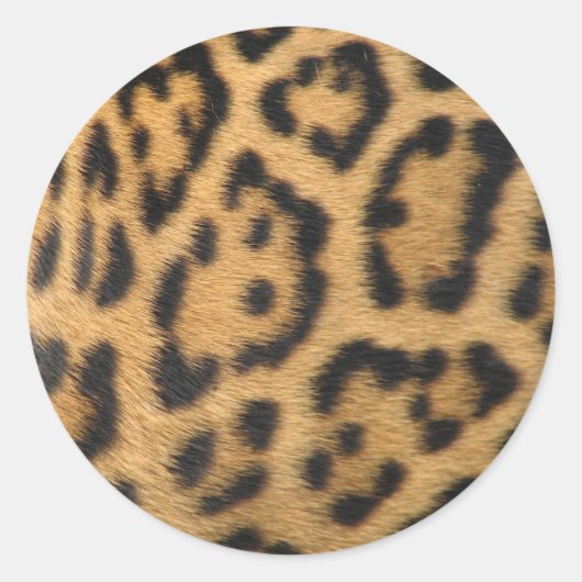 Luipaardprint Ronde Sticker (Voorkant)