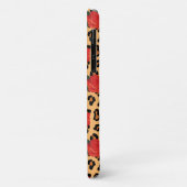 Luipaardprint & Roses Tattoo Monogram iPhone Hoesj Case-Mate iPhone Case (Achterkant/links)