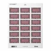 Luipaardprint Roze Goud Retouradres Label (Full Sheet)