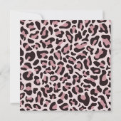 Luipaardprint Roze Gouden Trouwuitnodigingen Kaart (Achterkant)