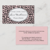 Luipaardprint (roze) visitekaartje (Voorkant / Achterkant)