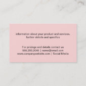 Luipaardprint (roze) visitekaartje (Achterkant)