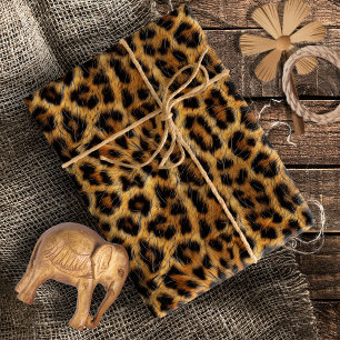 Luipaardprint Safari Feestje ID1153 Cadeaupapier