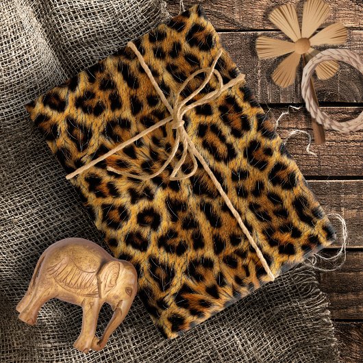 Luipaardprint Safari Feestje ID1153 Cadeaupapier