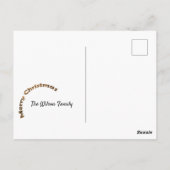 Luipaardprint Santa-blijdschap Briefkaart (Achterkant)