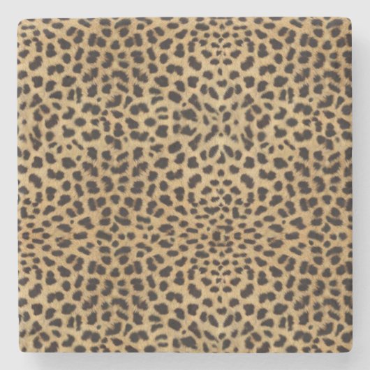 Luipaardprint Stenen Onderzetter (Voorkant)