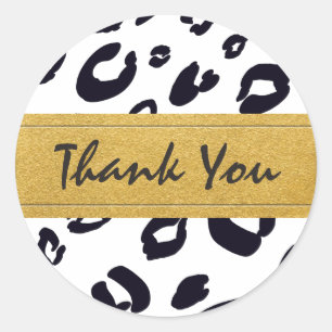 Luipaardprint STICKER in ELKE KLEUR als feestfavor