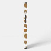 Luipaardprint - Taupe Tannig en Wit iPhone Hoesje (Linkerkant)