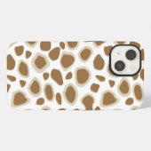 Luipaardprint - Taupe Tannig en Wit iPhone Hoesje (Achterkant horizontaal)