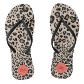 Luipaardprint teenslippers | Stijlvolle strandsand (Voetbed)