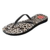 Luipaardprint teenslippers | Stijlvolle strandsand (Schuin)