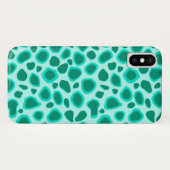 Luipaardprint - Turquoise en Aqua Case-Mate iPhone Case (Achterkant (horizontaal))