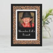 Luipaardprint uitnodigingen (Staand voorkant)