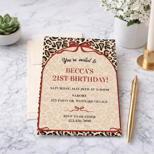 Luipaardprint Verjaardag | Chic Dierenprint Kaart