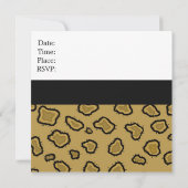 Luipaardprint verjaardagsuitnodiging kaart (Achterkant)