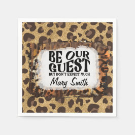 Luipaardprint voor verjaardagsfeestje met jouw naa servet