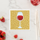 Luipaardprint wijnglas servetten (Insitu)