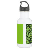 Luipaardprint, zebraprint, dierenprint, groen waterfles  (Achterkant)