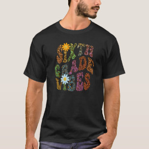 Luipaardprint ZESDE KLASSE VIBES Leraar Vrede Lief T-shirt