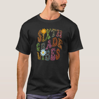 Luipaardprint ZESDE KLASSE VIBES Leraar Vrede Lief T-shirt