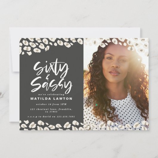 Luipaardprint zestig en sassy 60ste verjaardag fot (Voorkant)