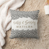 Luipaardprint zestig en sassy 60ste verjaardagscad kussen (Deken)