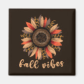 Luipaardprint Zonnebloem Herfst Sfeer Boho Magneet (Voorkant)