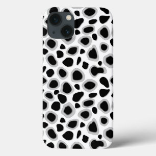 Luipaardprint - Zwart en Wit iPhone 13 Hoesje