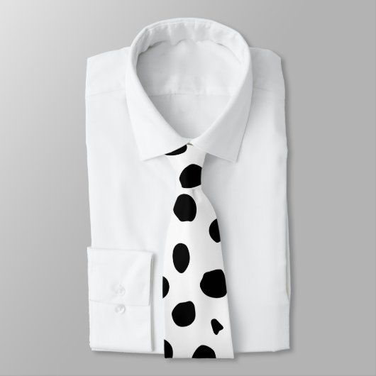 Luipaardprint Zwart en Wit Stropdas (Gebonden)