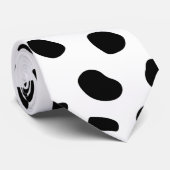 Luipaardprint Zwart en Wit Stropdas (Opgerold)