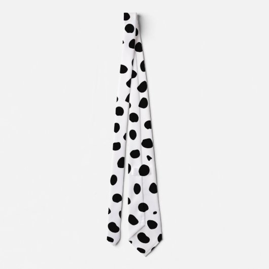 Luipaardprint Zwart en Wit Stropdas (Achterkant)