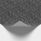 Luipaardprint Zwart en Zilver Grijs Cadeaupapier (Hoek)