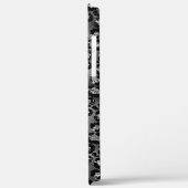 Luipaardprint Zwart en Zilver Grijs Case-Mate iPhone Case (Achterkant / Links)