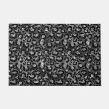 Luipaardprint Zwart en Zilver Grijs