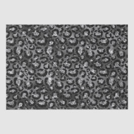 Luipaardprint Zwart en Zilver Grijs Tissuepapier