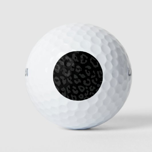 Luipaardprint Zwart Golfballen (Voorkant)