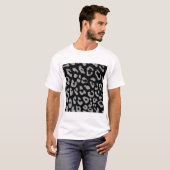 Luipaardprint Zwart Grijs T-shirt (Voorkant volledig)