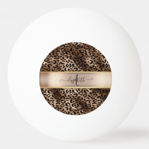 Luipaardprint Zwarte Brons Monogram Pingpongbal