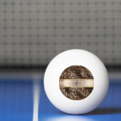 Luipaardprint Zwarte Brons Monogram Pingpongbal (Net)