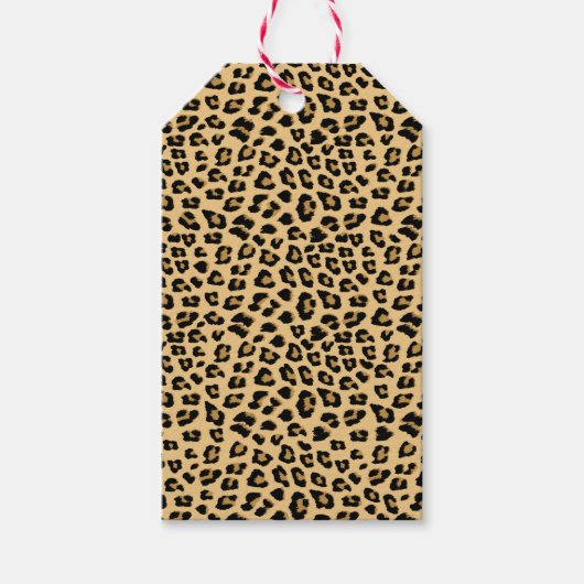 Luipaardprintpatroon Cadeaulabel (Voorkant)