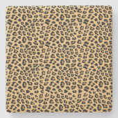 Luipaardprintpatroon Stenen Onderzetter (Voorkant)