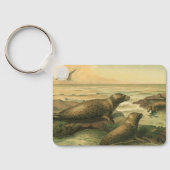 Luipaardrobben, Vintage Aquatische Dieren Marienle Sleutelhanger (Achterkant)