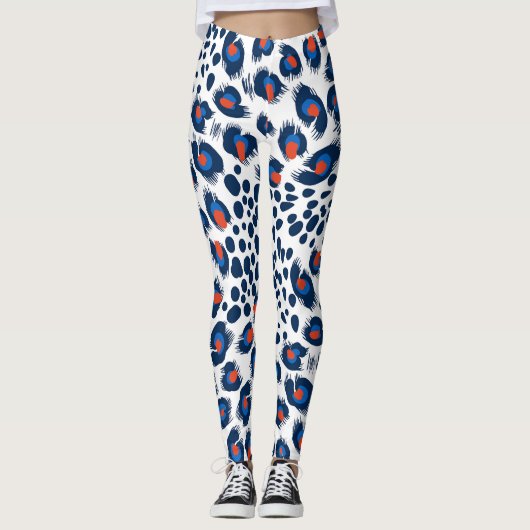 Luipaardschil: naadloos patroon. leggings (Voorkant)