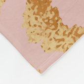 Luipaardschil, roos gouden textuur fleece deken (Hoek)