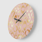 Luipaardschil, roos gouden textuur grote klok (Hoek)
