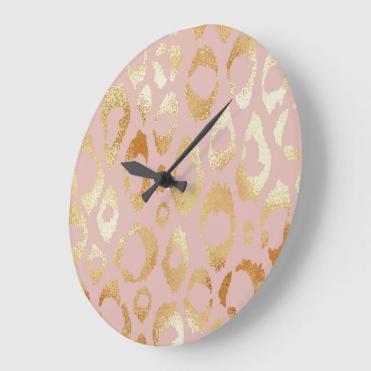 Luipaardschil, roos gouden textuur grote klok (Hoek)