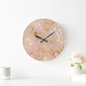 Luipaardschil, roos gouden textuur grote klok (Huis)